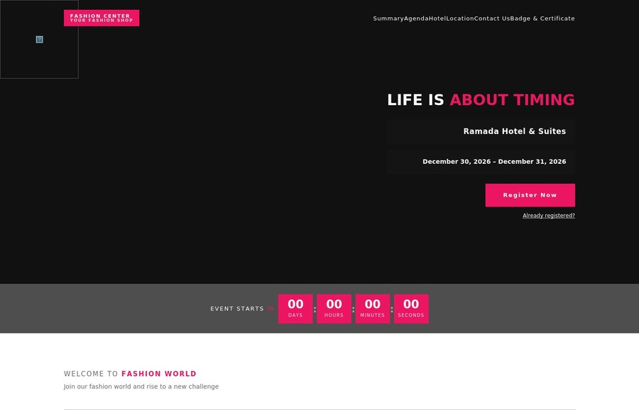 Fashion Center website thumbnail