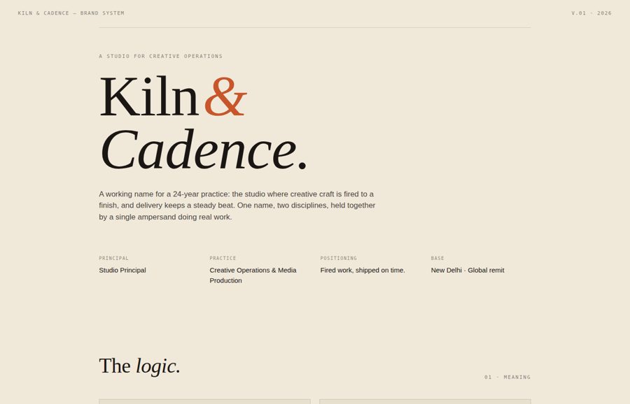 Kiln and Cadence brand guidelines thumbnail